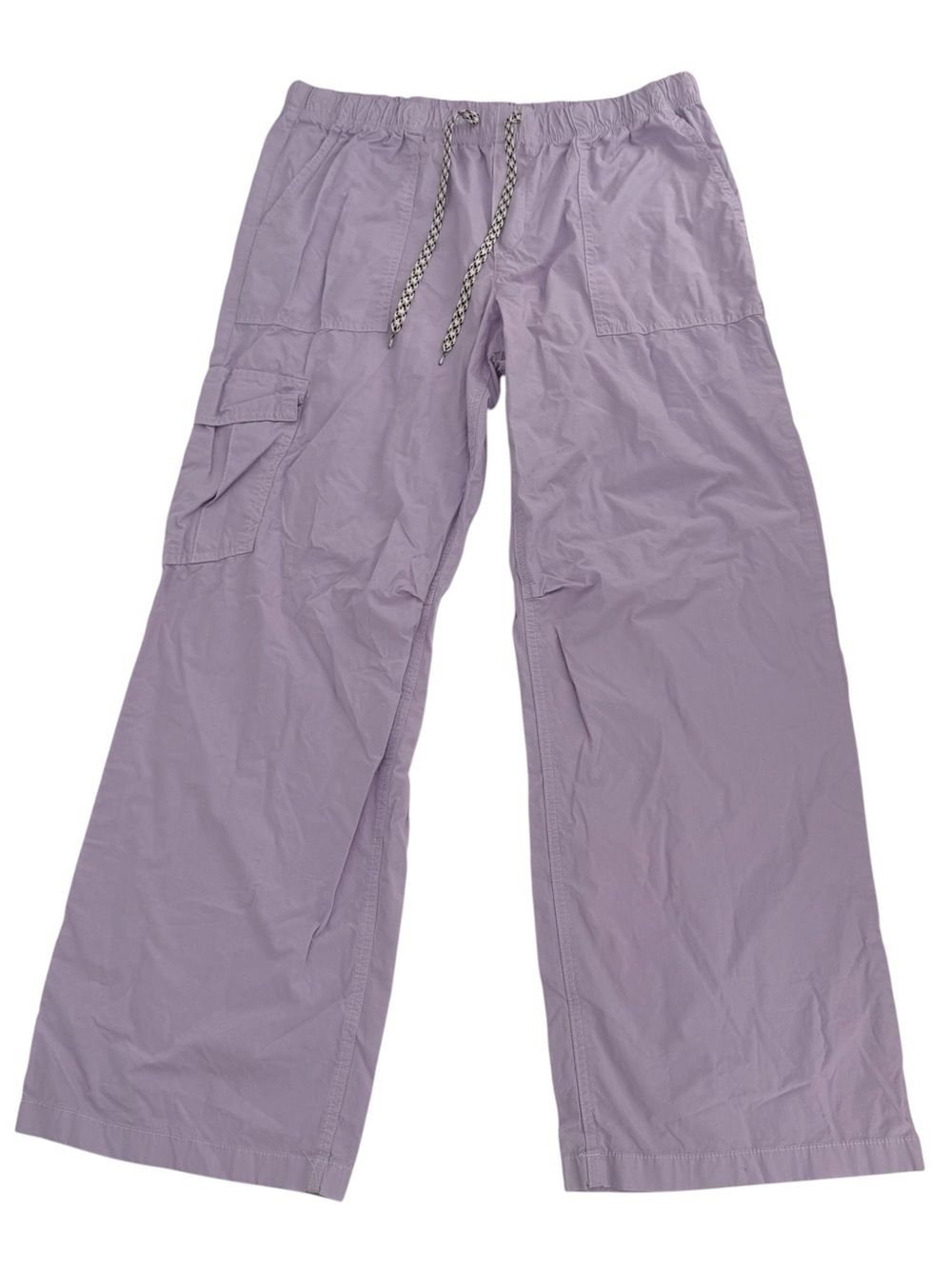 aerie Lavender Drawstring Wide Leg Cargo Pants Size Large Women’s